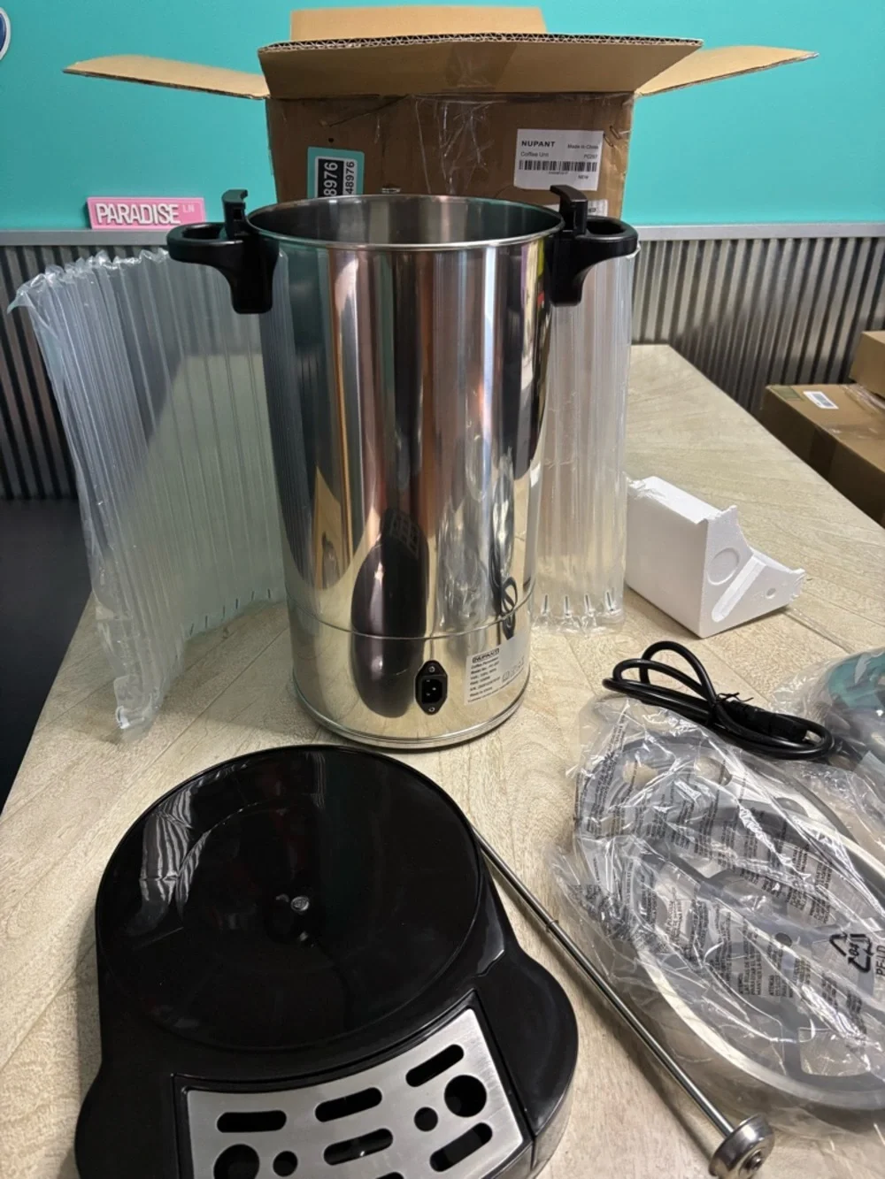 NUPANT 8L Coffee Percolator/Urn - Stainless Look